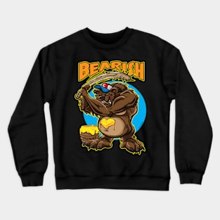 Bearish Bear with a baseball bat Crewneck Sweatshirt